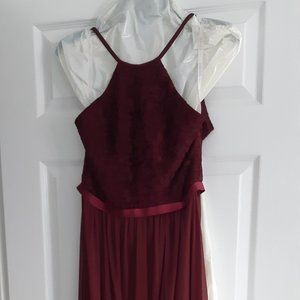 David's bridal burgundy gown